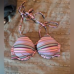 Victoria's Secret Multicolor Striped Bikini Top